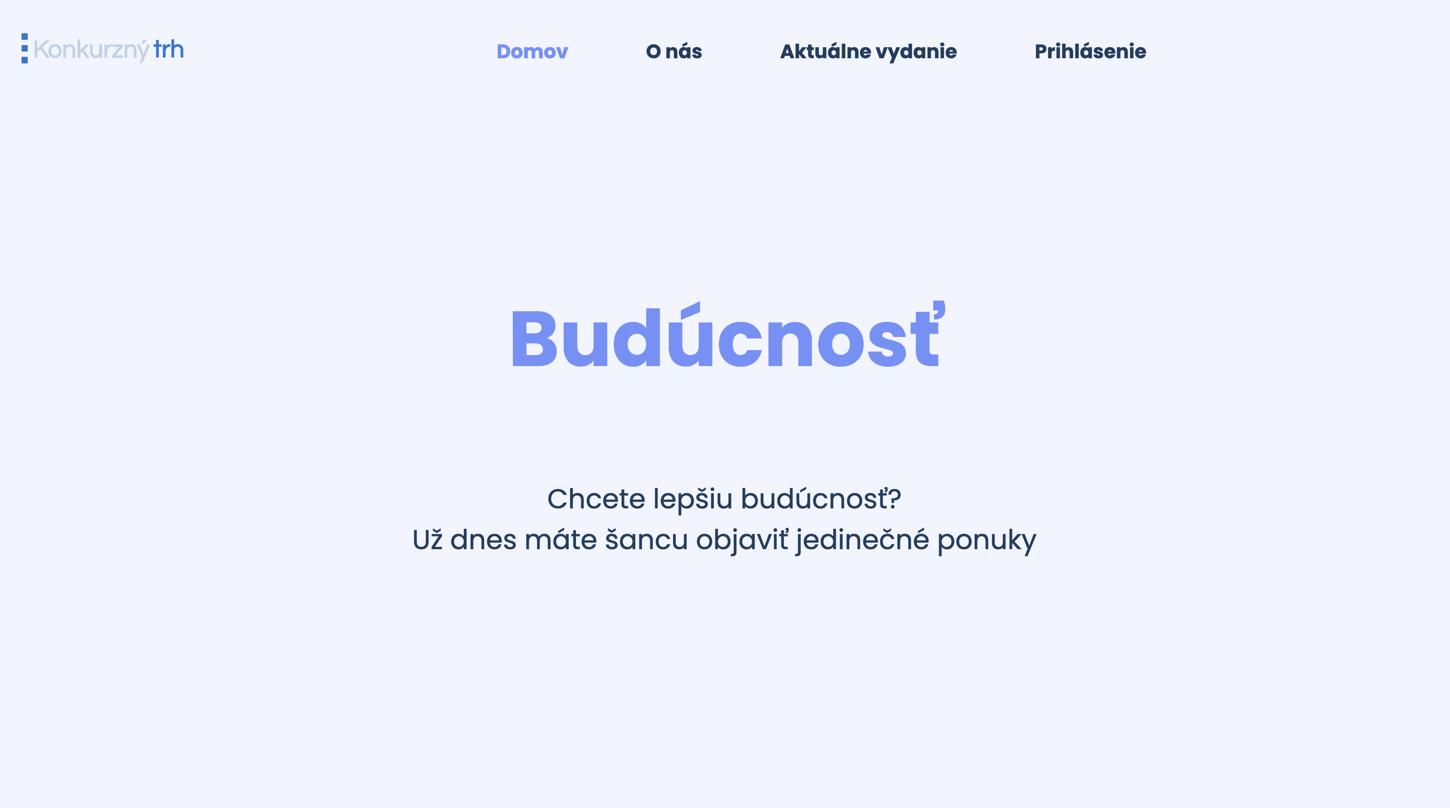 Konkurznotrhu Platform Screenshot